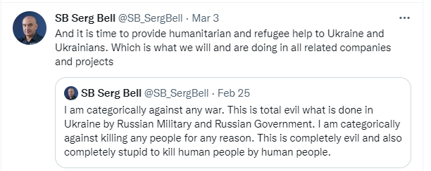 Serg Bell Twitter Feed